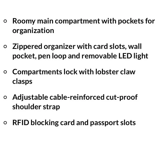 Travelon Midnight Blue Anti Theft Crossbody - Picture 15 of 15